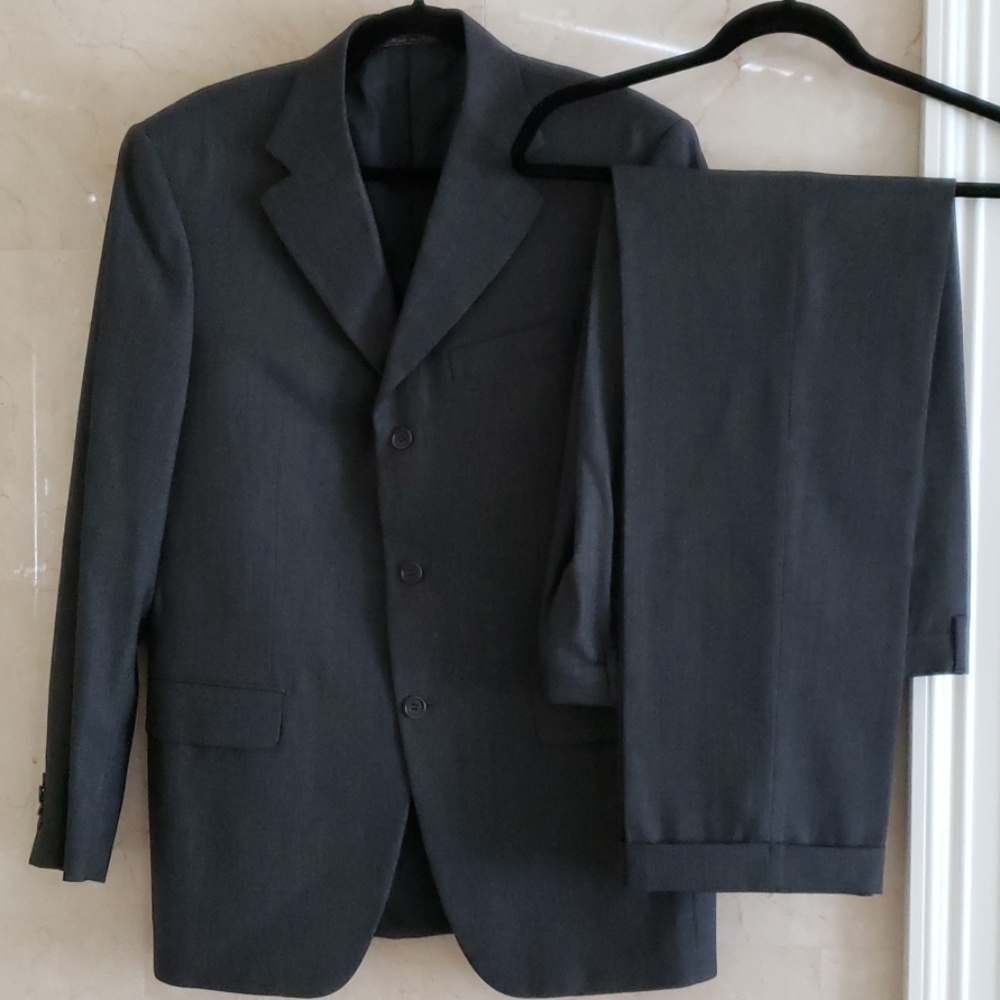 MEN'S GRAY EREDI PISANO ITALIAN WOOL SUIT